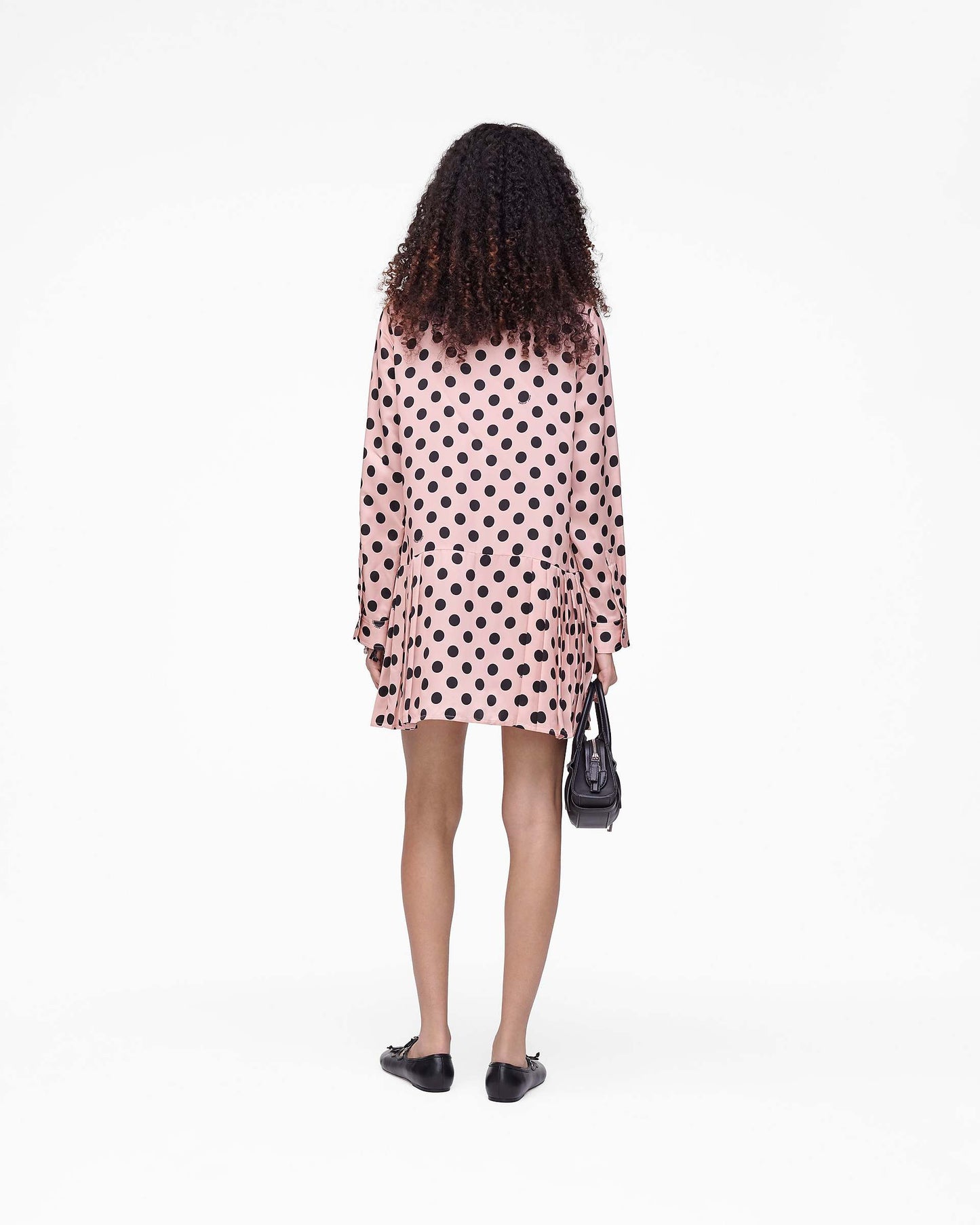 Dots Bow Pleated Dress