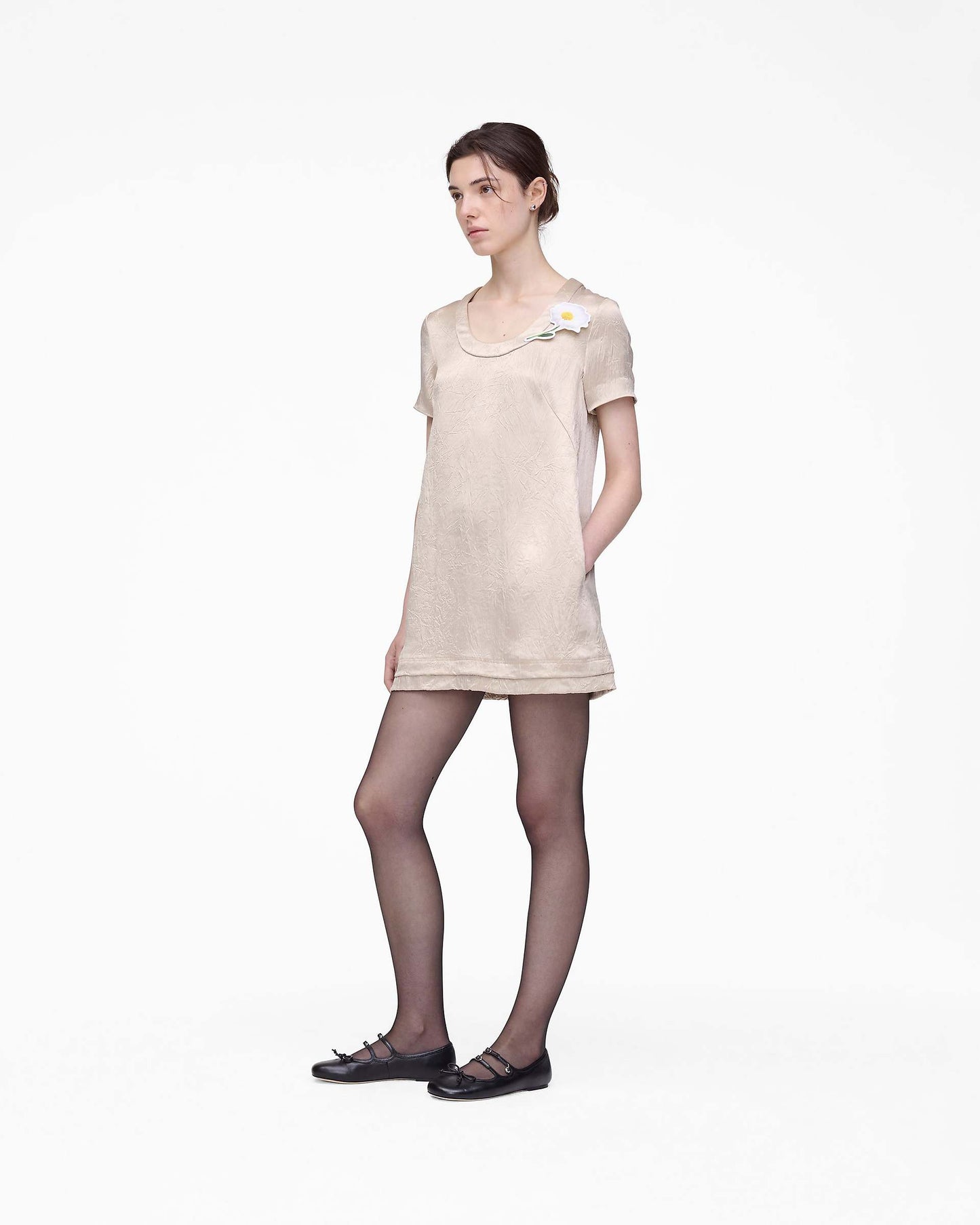 Crushed Satin Dress