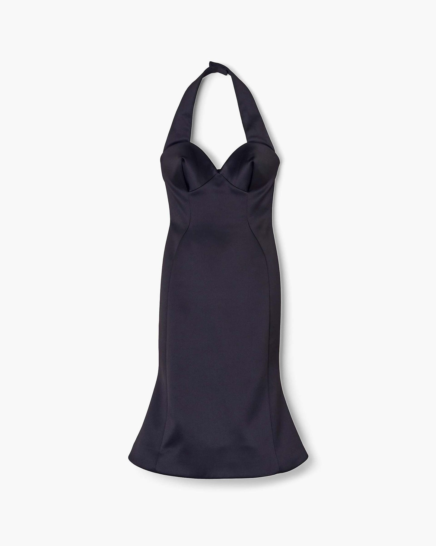 Sculpted Satin Halter Dress