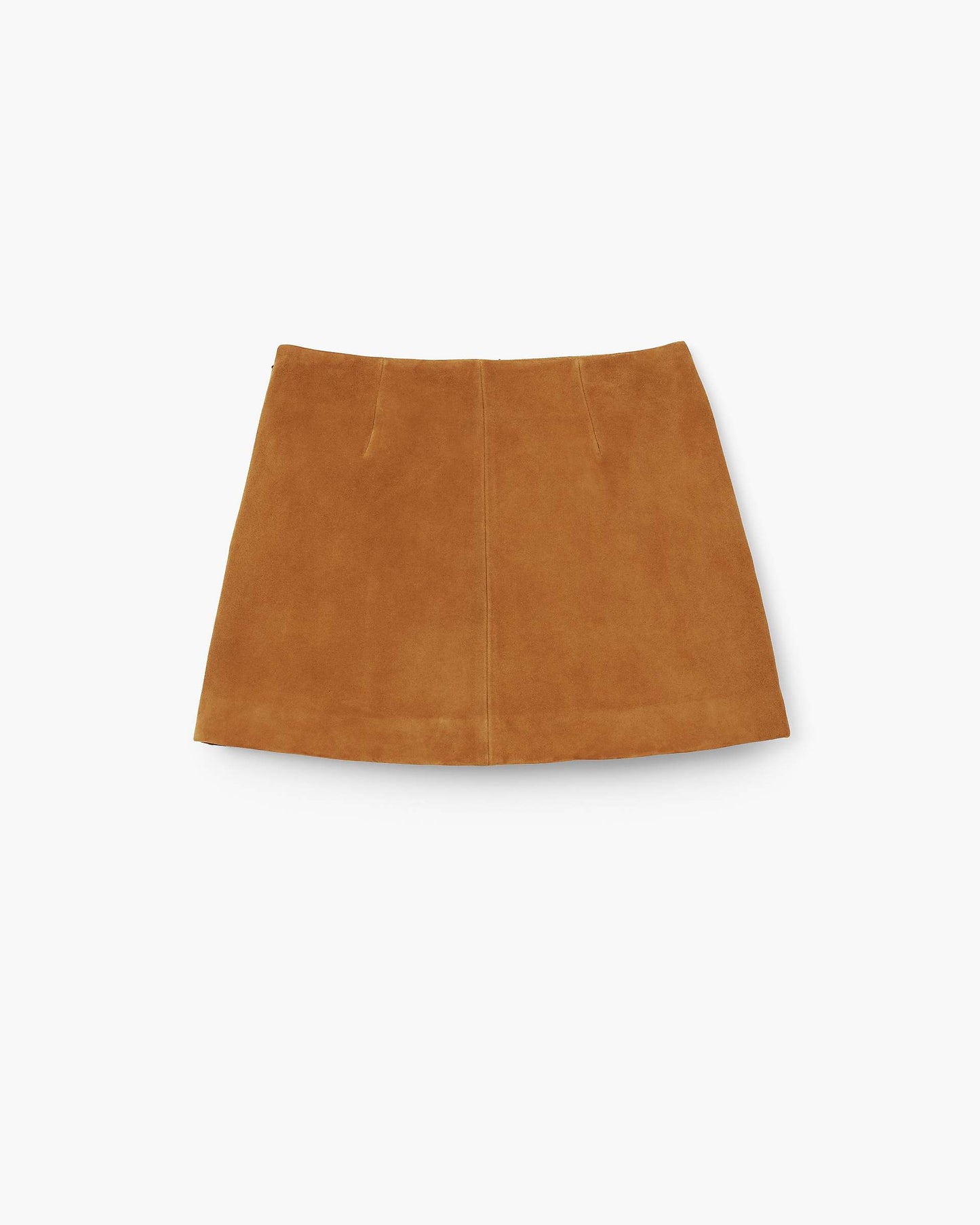 Suede Box Pleat Mini Skirt
