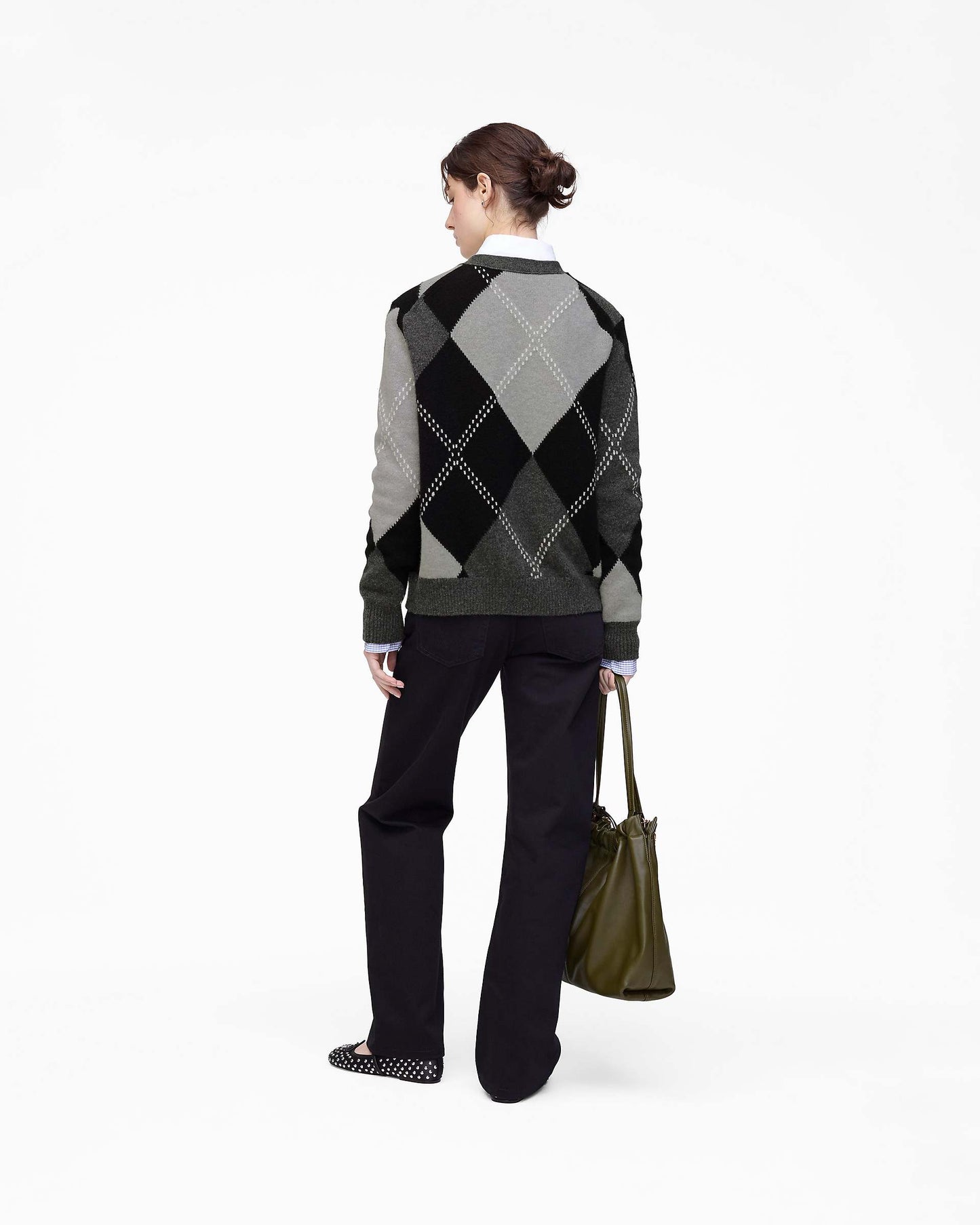 Preppy Daisy Argyle Cardigan