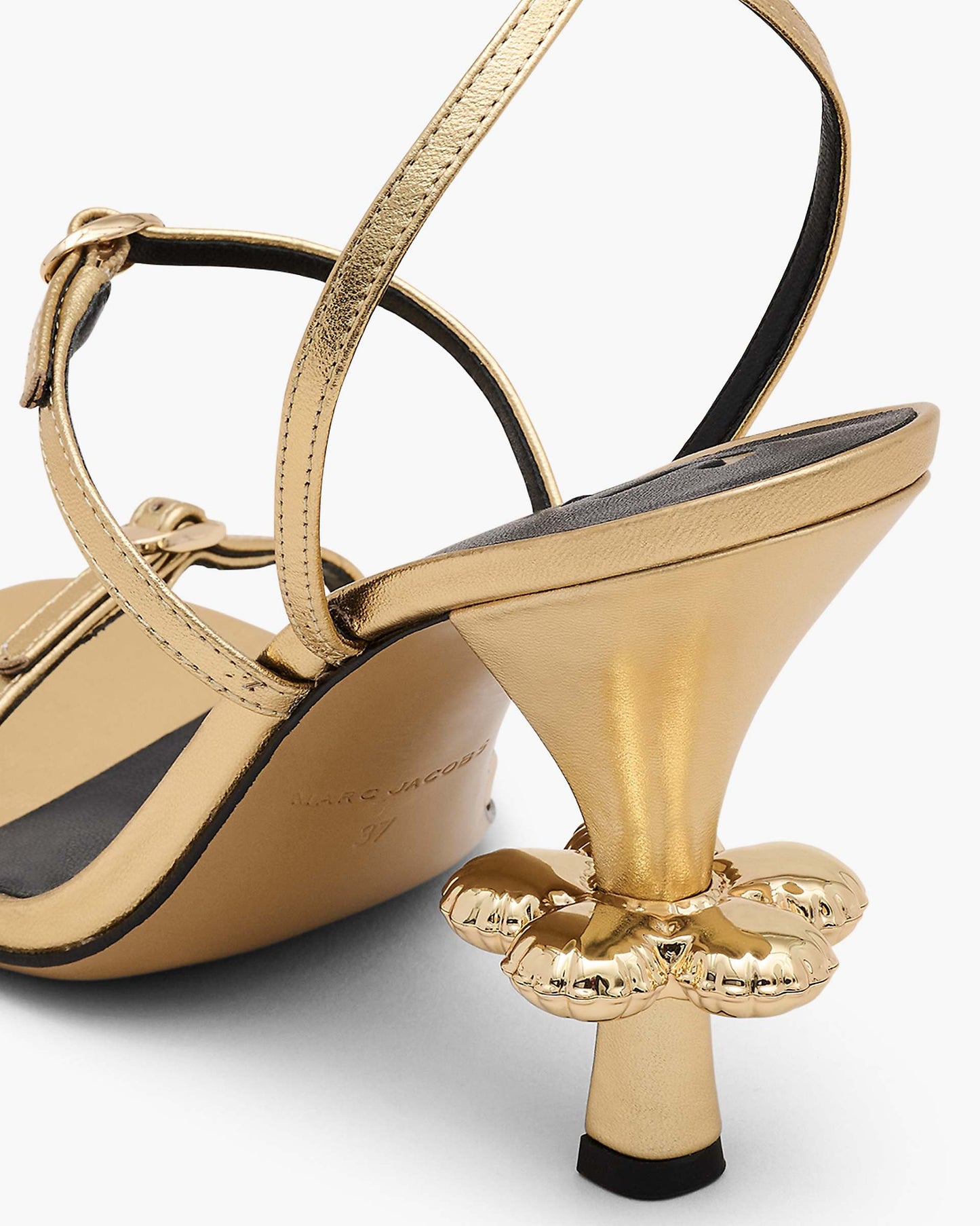 The Metallic Leather Daisy Heel