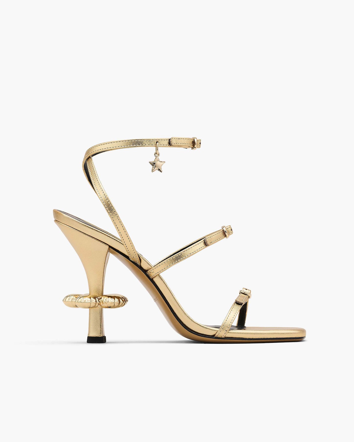 The Metallic Leather Daisy Heel