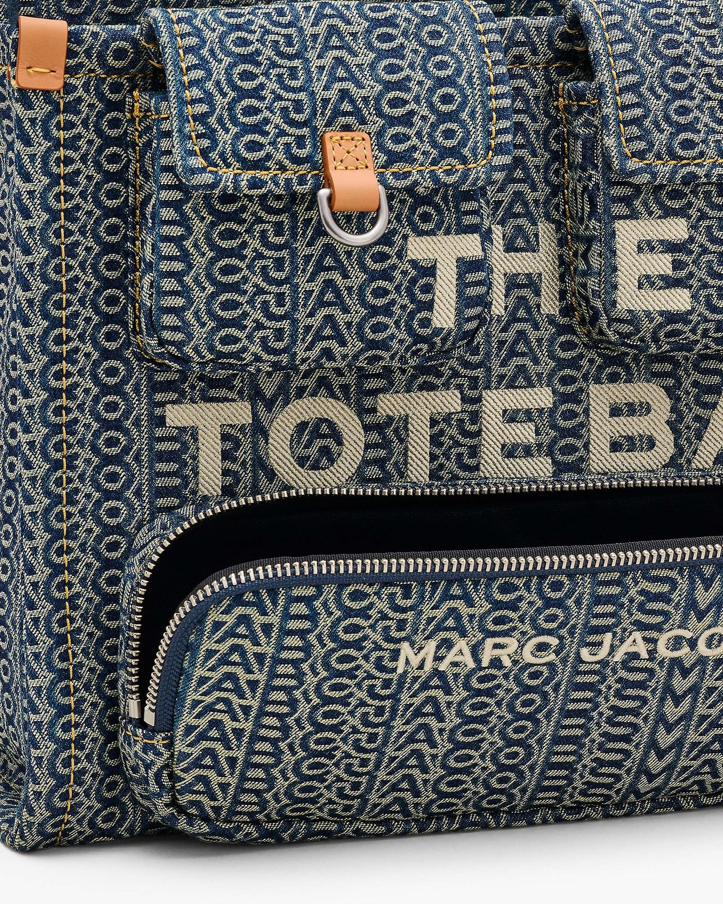 The Cargo Monogram Denim Medium Tote Bag