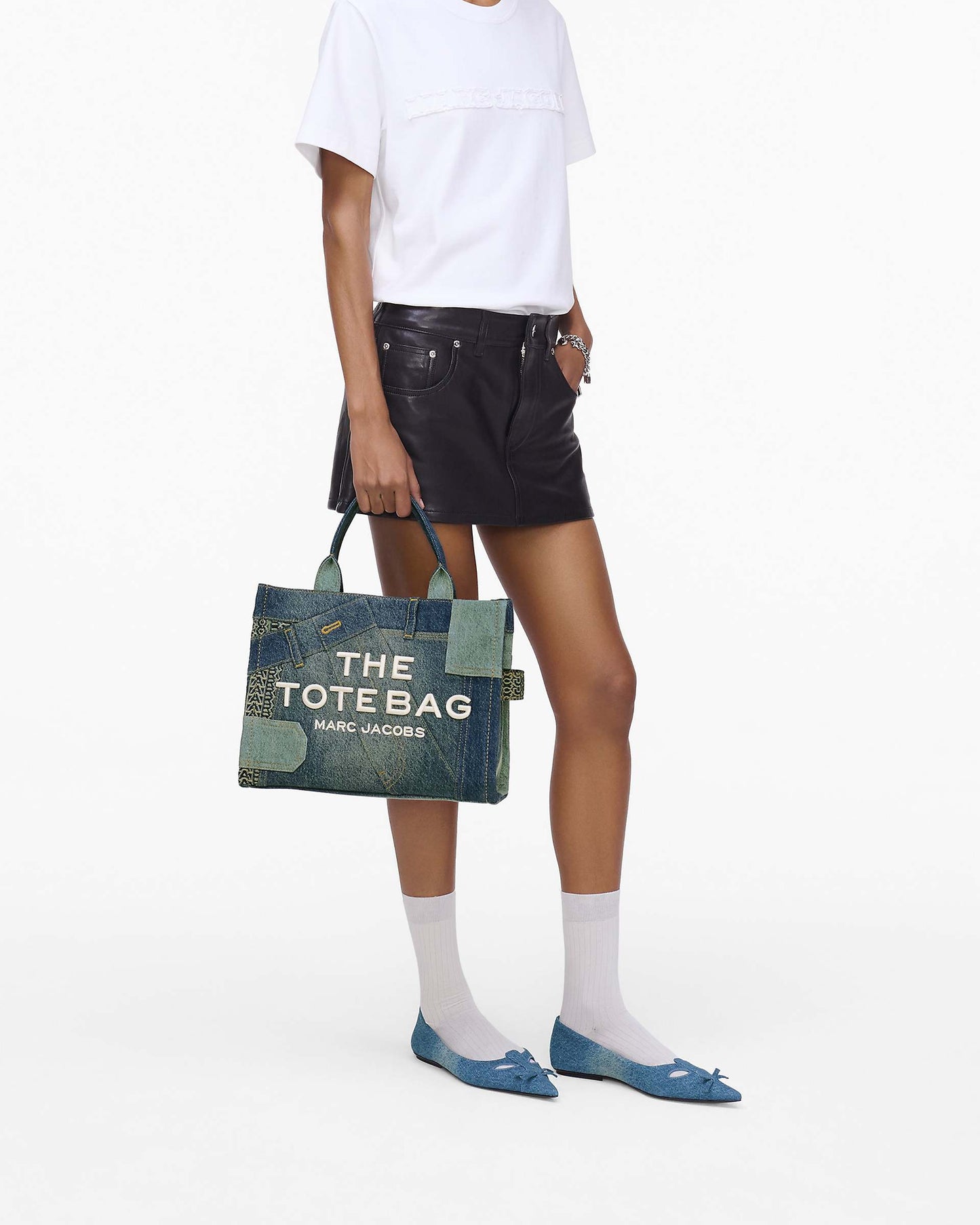 The Deconstructed Denim Medium Tote Bag