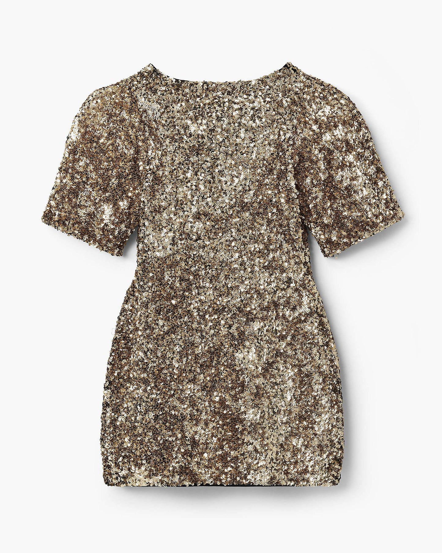 Sequin V-Neck Knit Dress