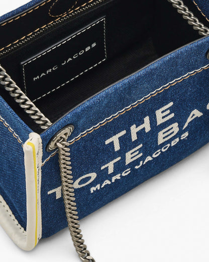 The Denim  Chain Crossbody Tote Bag