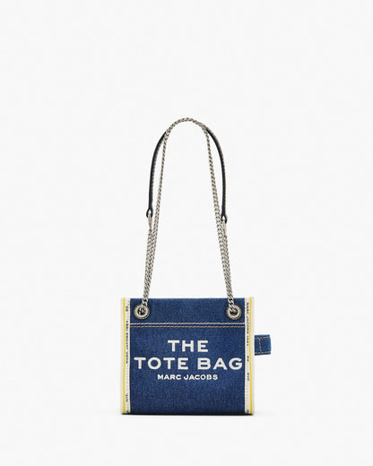 The Denim  Chain Crossbody Tote Bag