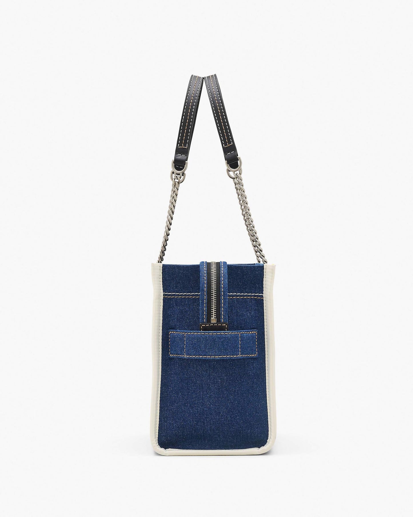 The Denim  Chain Medium Tote Bag