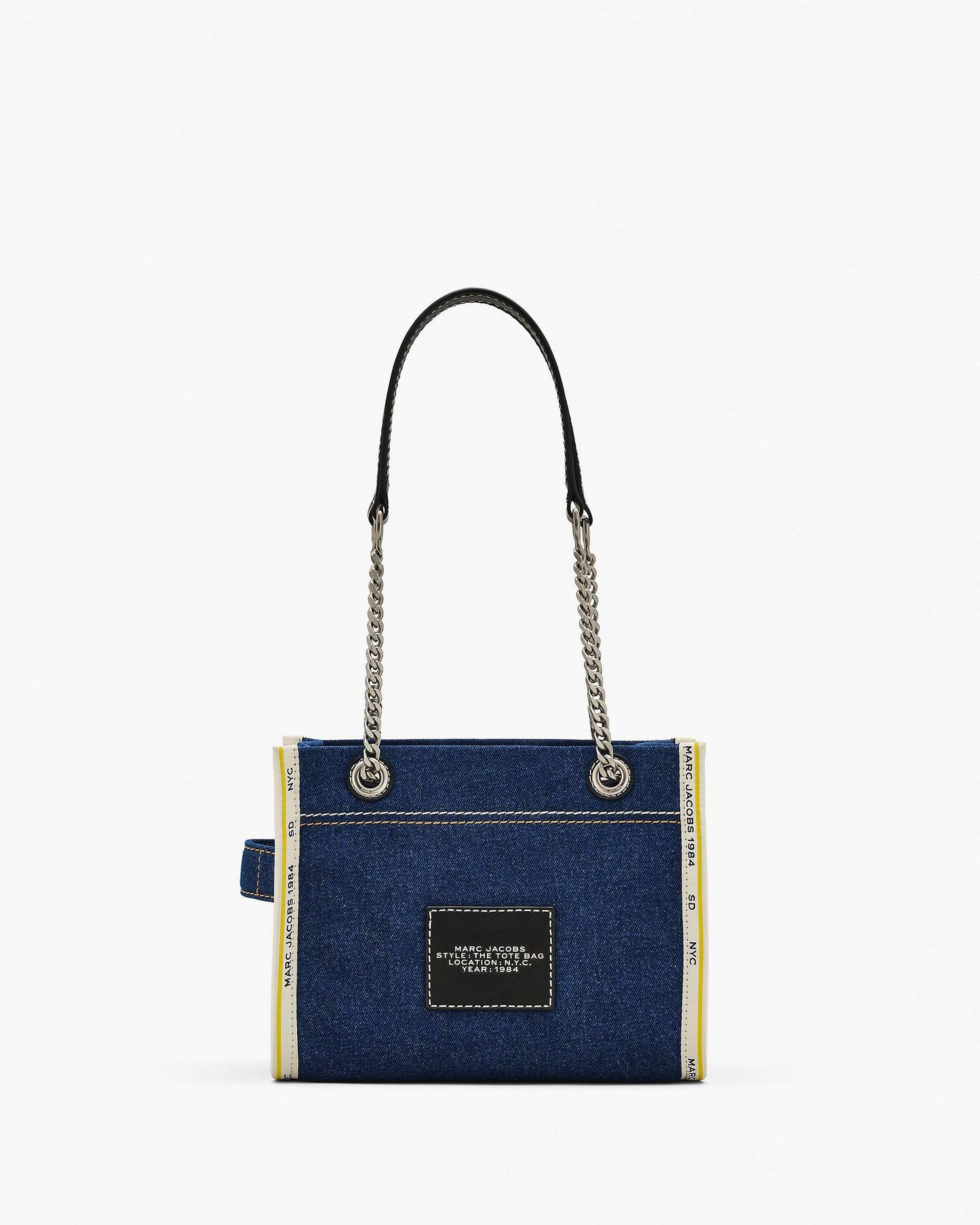 The Denim  Chain Small Tote Bag