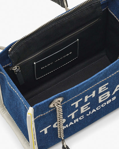 The Denim  Chain Small Tote Bag