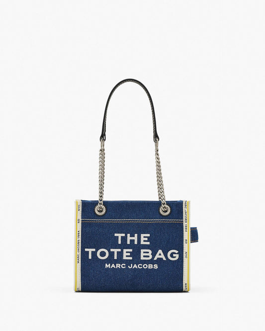 The Denim  Chain Small Tote Bag