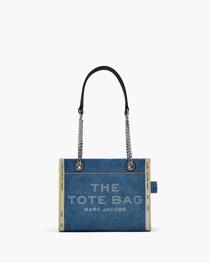 The Denim  Chain Small Tote Bag