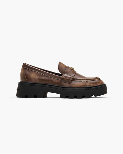 The Distressed Leather Frankie Loafer