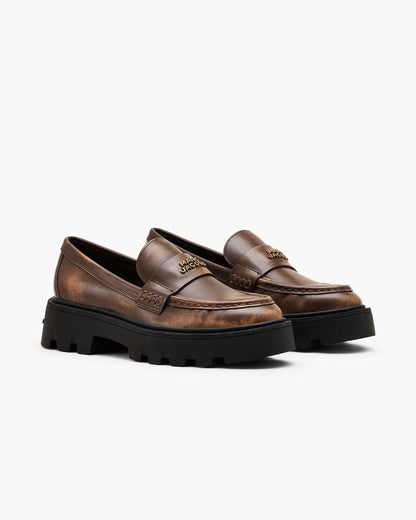 The Distressed Leather Frankie Loafer