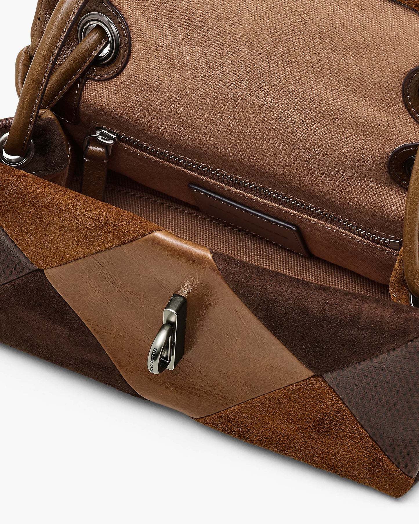 The Suede  Patchwork Mini Dual Shoulder Bag