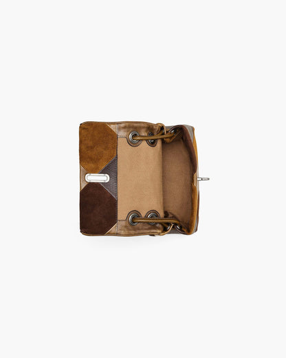 The Suede  Patchwork Mini Dual Shoulder Bag