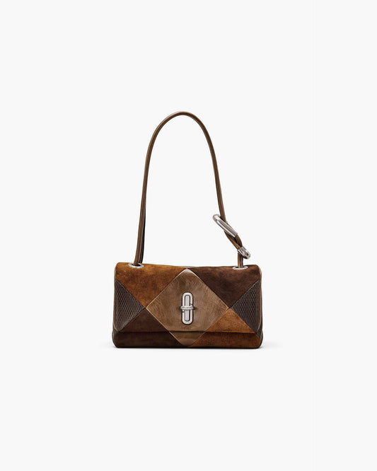 The Suede  Patchwork Mini Dual Shoulder Bag