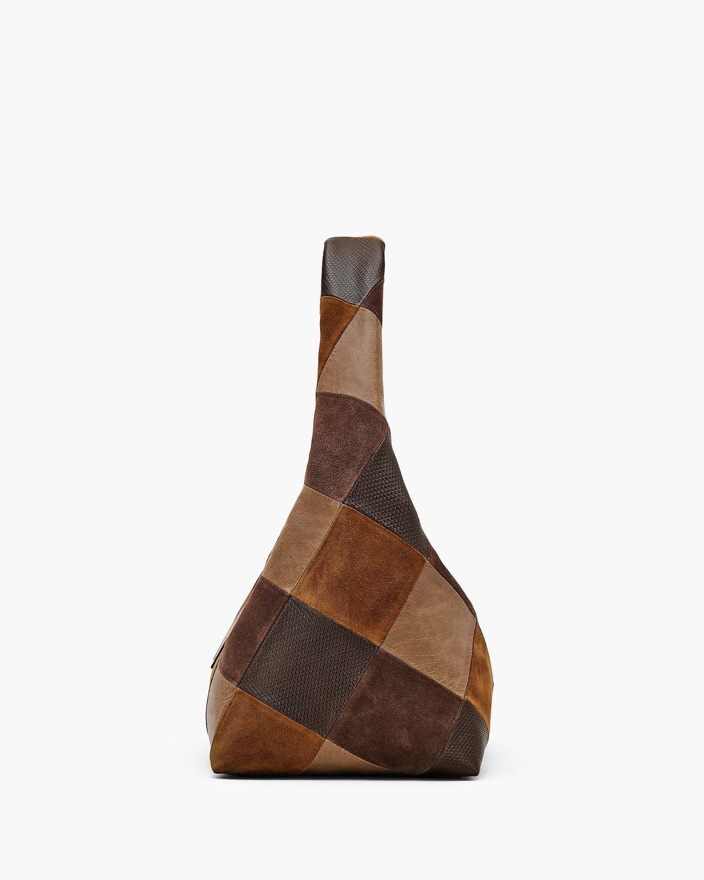The Suede  Patchwork Sack Bag