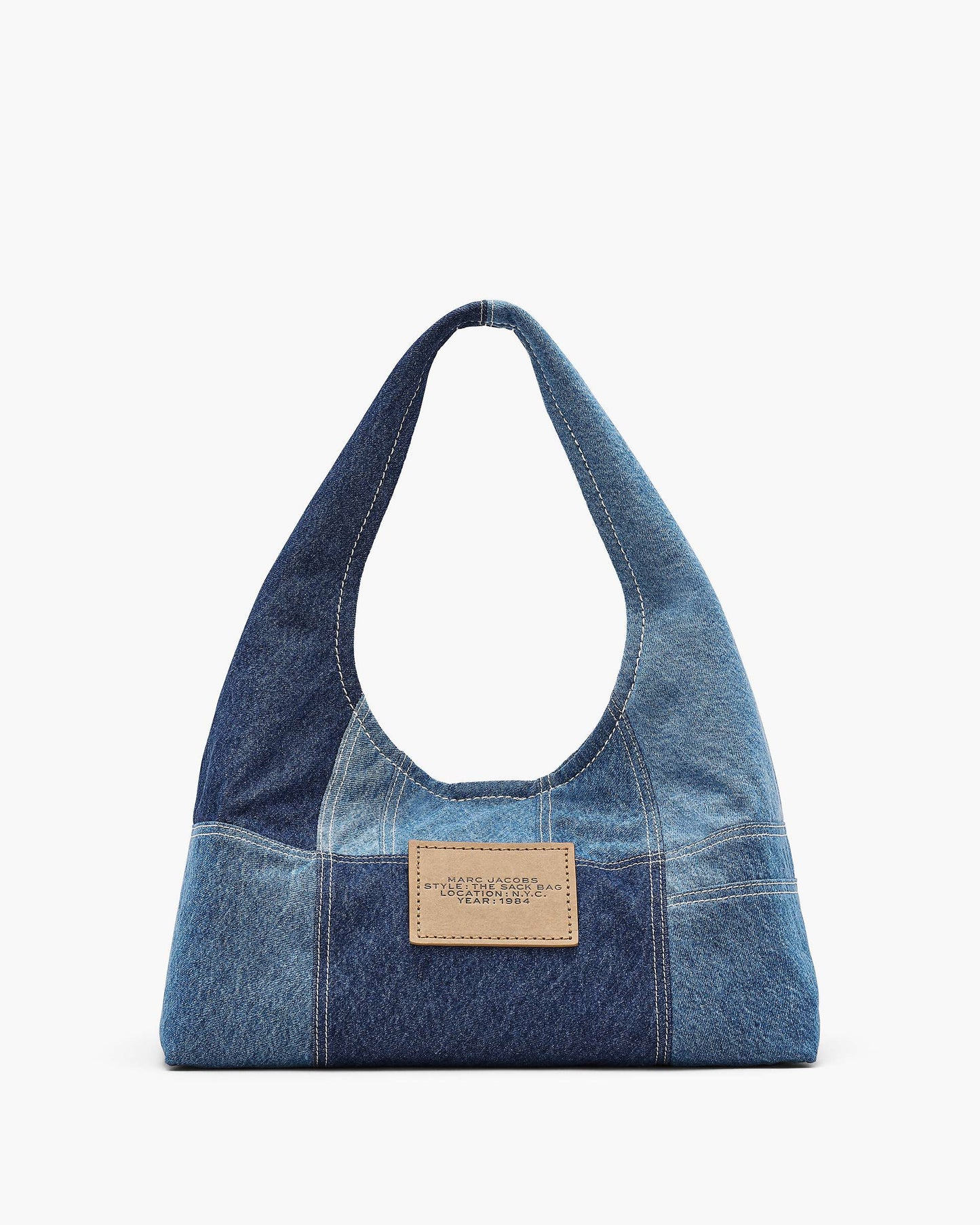The Patchwork  Denim Sack Bag
