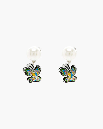 Hattie Stewart X MJ Butterfly Pearl Earrings