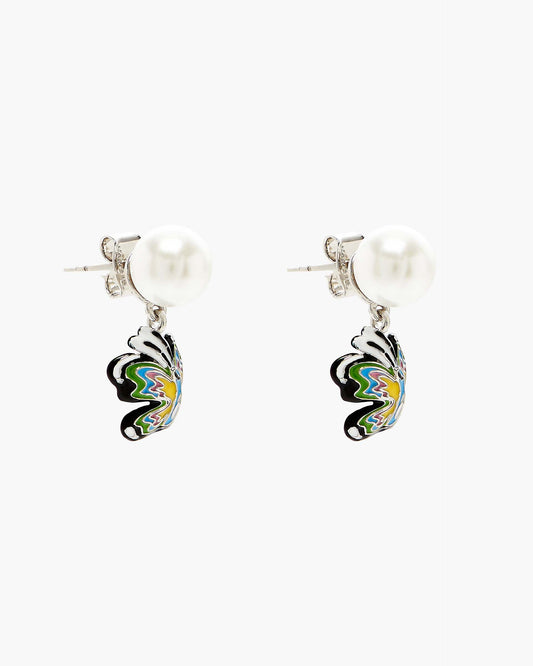 Hattie Stewart X MJ Butterfly Pearl Earrings