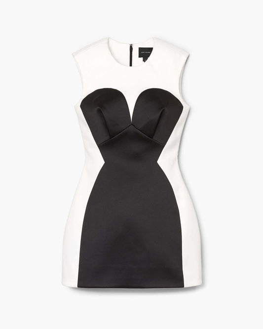 Seamed Up Satin Dress