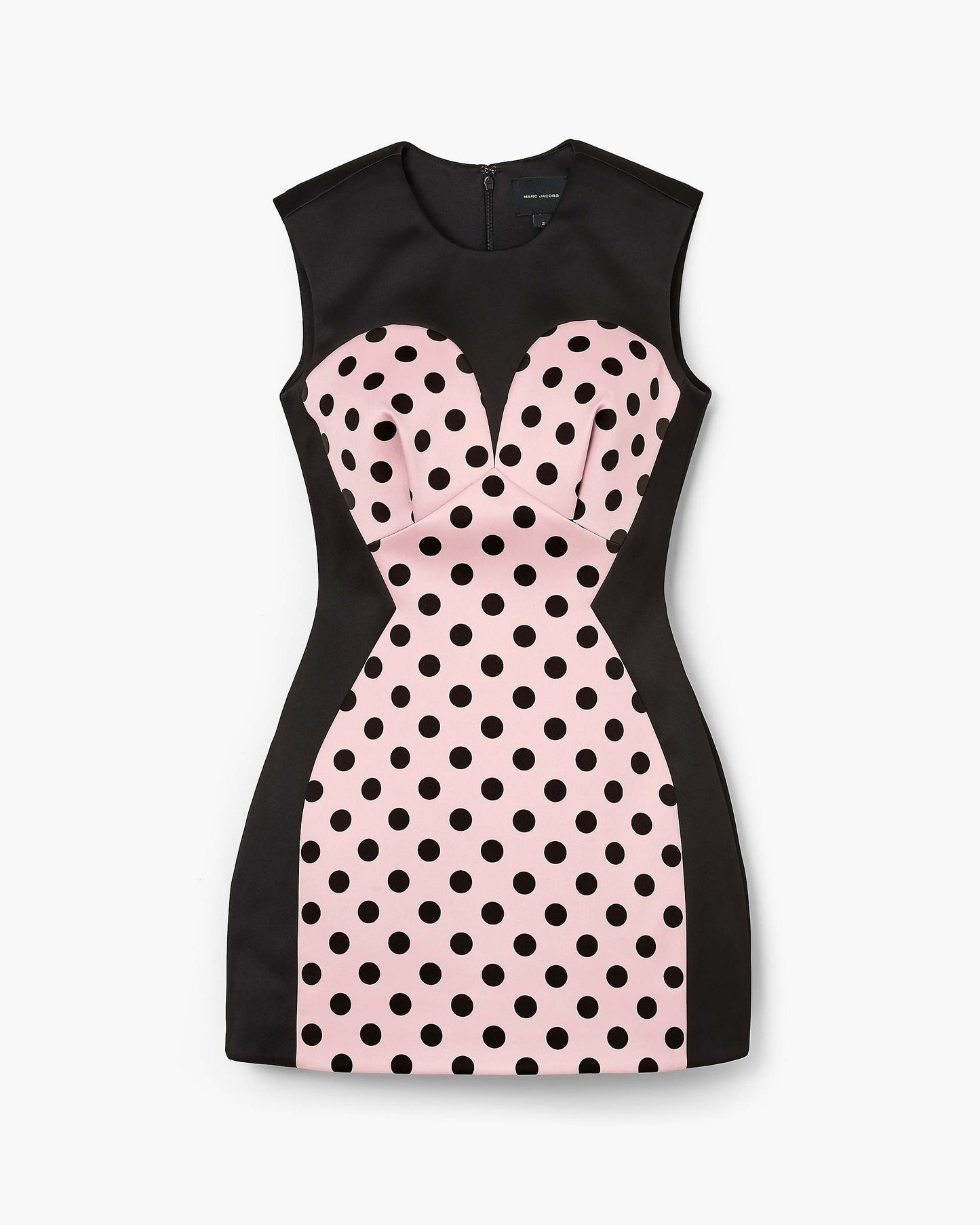 Seamed Up Dots Satin Dress