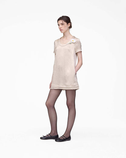 Crushed Satin Dress