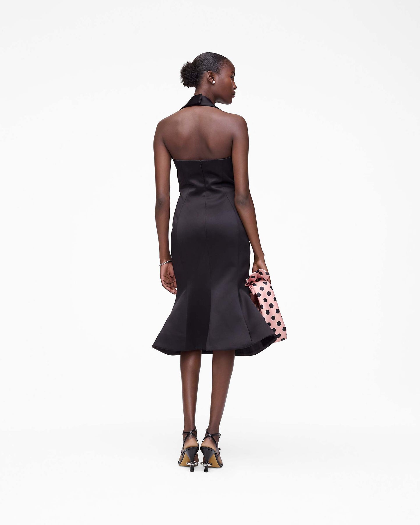 Sculpted Satin Halter Dress