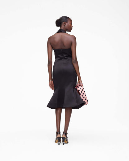 Sculpted Satin Halter Dress