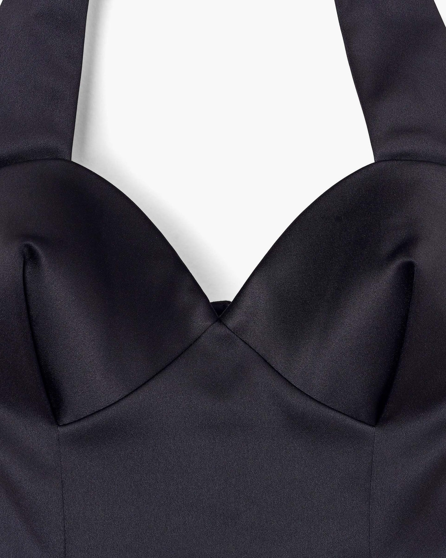 Sculpted Satin Halter Dress