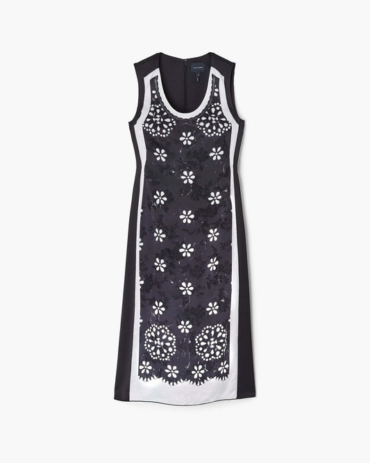 Trompe L'Oeil Eyelet Dress