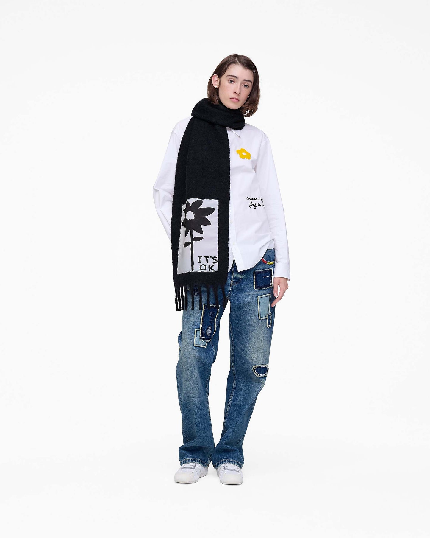 David Shrigley X MJ It's Ok Wool Scarf