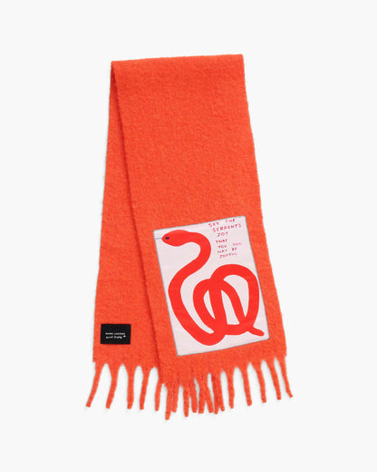 David Shrigley X MJ Snake Wool Scarf
