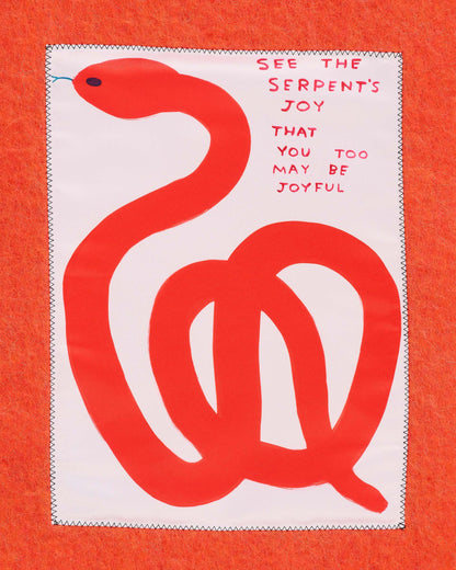 David Shrigley X MJ Snake Wool Scarf