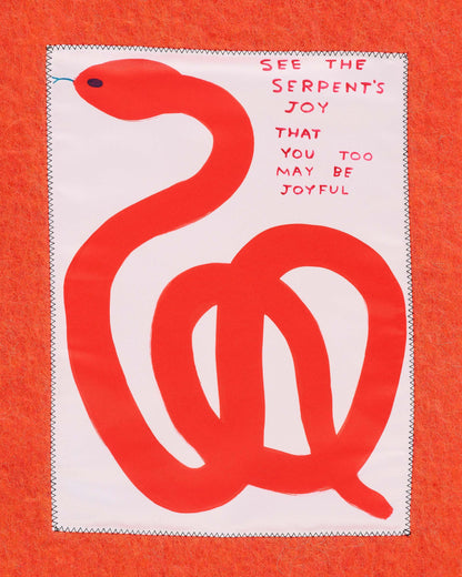 David Shrigley X MJ Snake Wool Scarf
