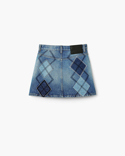 Argyle Patchwork Mini Skirt