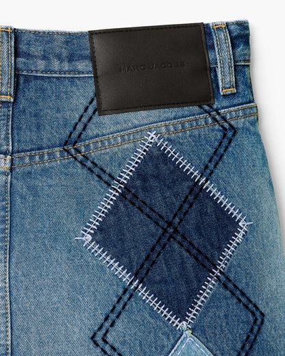 Argyle Patchwork Mini Skirt