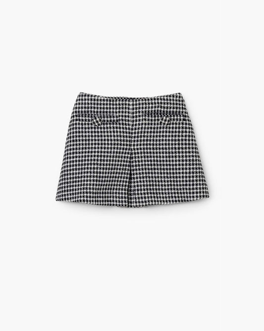 Gingham Tweed Mini Skirt