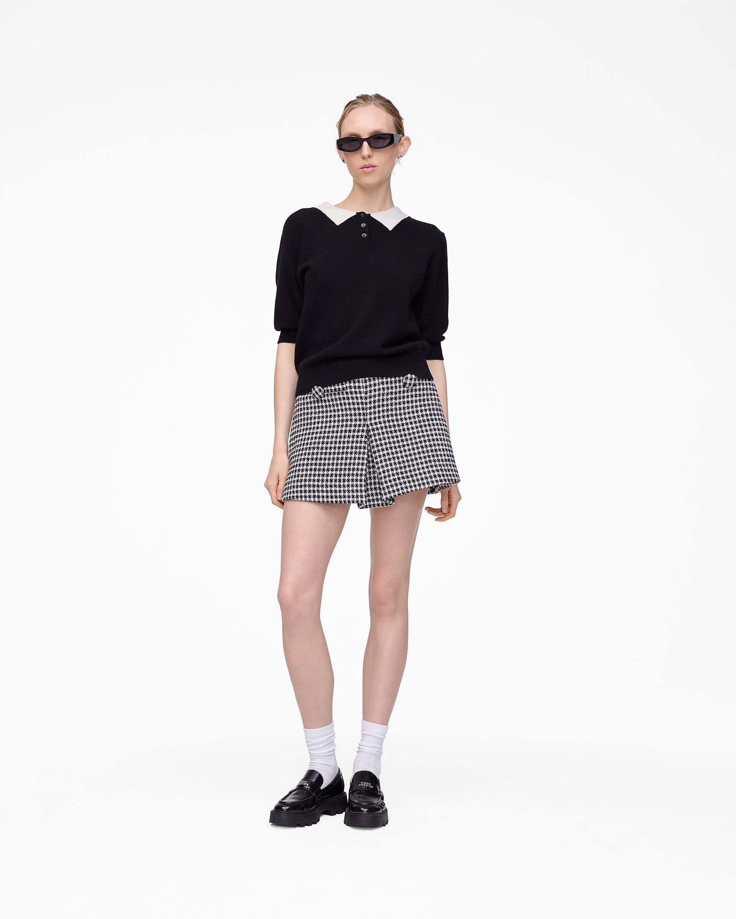 Gingham Tweed Mini Skirt