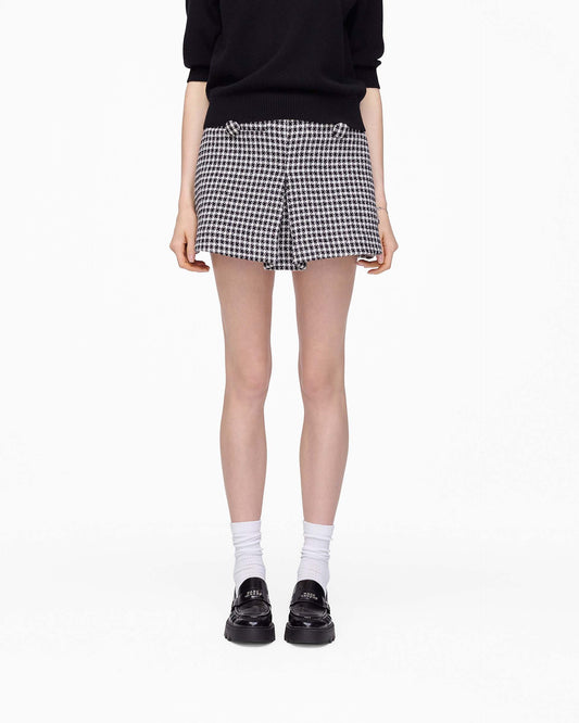 Gingham Tweed Mini Skirt