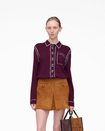 Trompe L'Oeil Knit Button Down