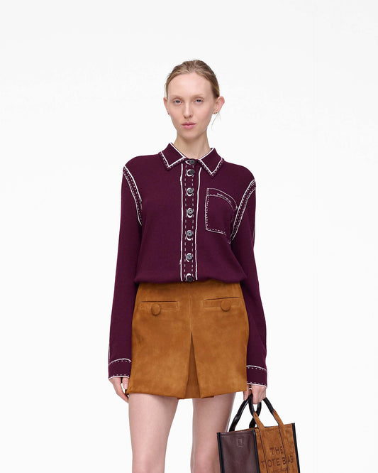 Trompe L'Oeil Knit Button Down