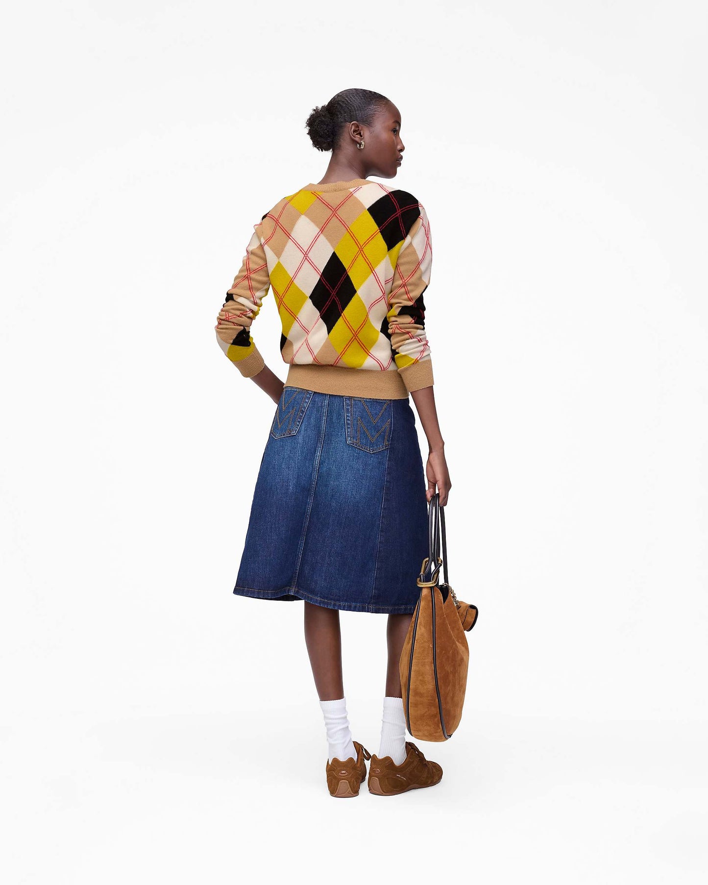 Preppy Daisy Argyle Crewneck