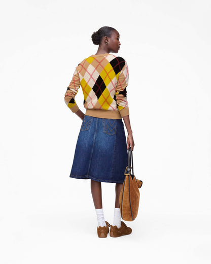 Preppy Daisy Argyle Crewneck