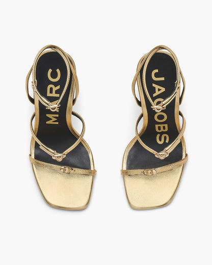 The Metallic  Leather Daisy Heel