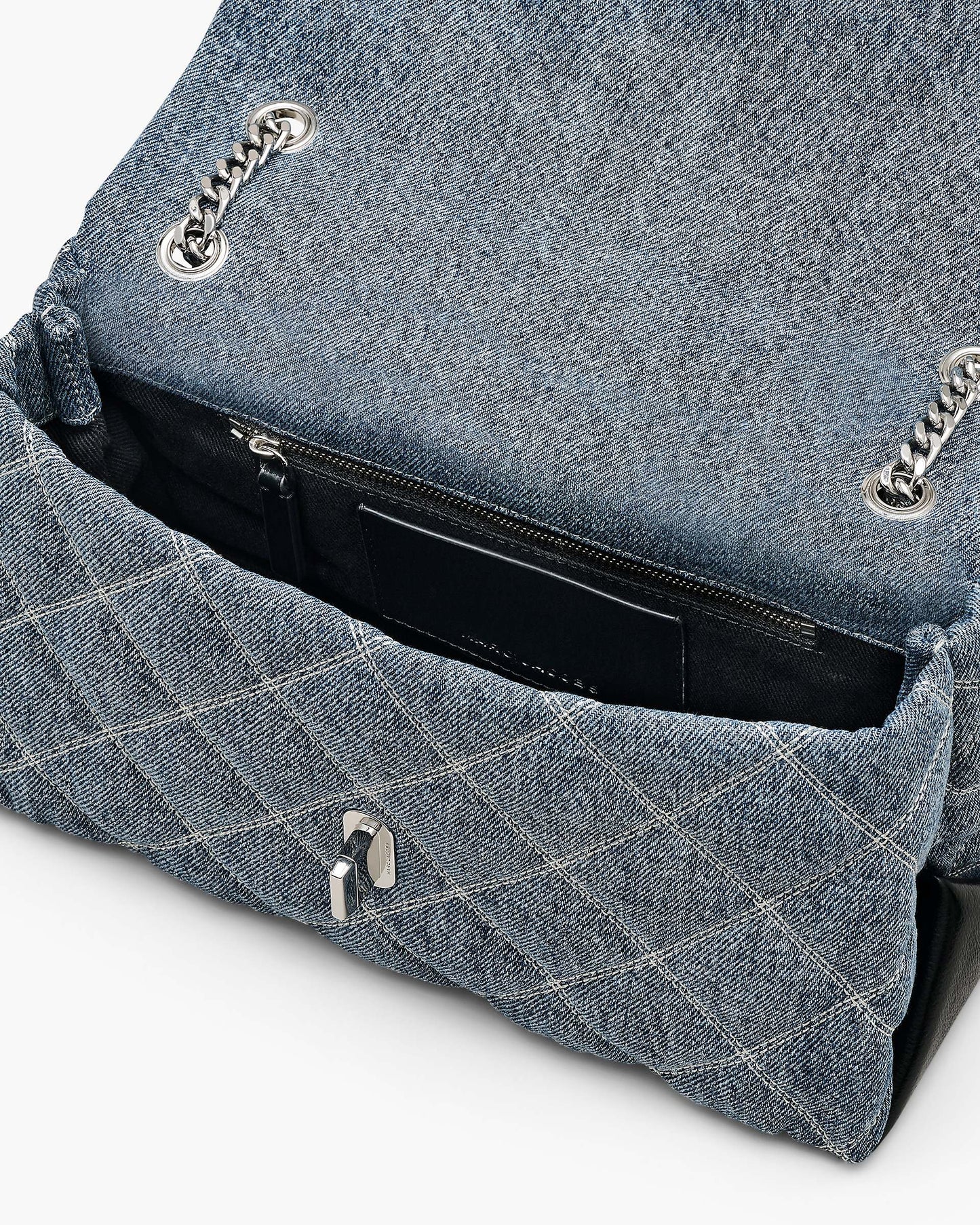 The Quilted  Denim Dual Convertible Shoulder Bag