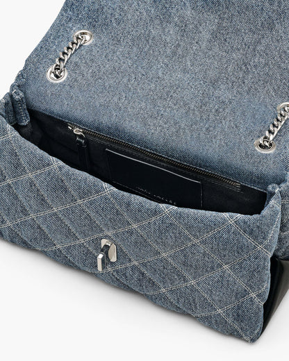 The Quilted  Denim Dual Convertible Shoulder Bag