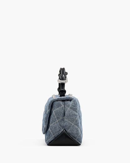 The Quilted  Denim Dual Convertible Shoulder Bag